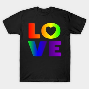 Square rainbow love T-Shirt